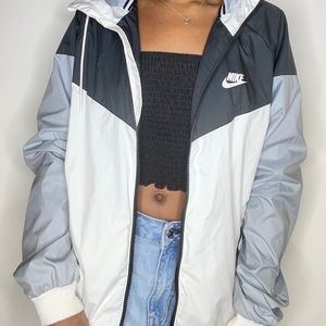Vintage Nike Windbreaker Jacket Black, White, Grey